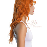 JBEXTENSION 24 Inches Light Copper Body Wave Wig With Bangs DONNA