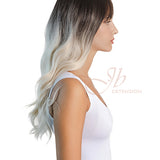 JBEXTENSION 22 Inches Body Wave Shatush Blonde With Dark Root Wig SANDRA
