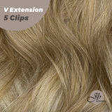 JBEXTENSION 20 Inches Hair V Extensions 5 Clip-in Curly 190g