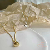 JBSELECTION Heart Necklace | Love Pendant Necklaces for Women Gold Silver Plated