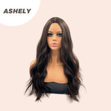 JBEXTENSION 25 Inches Body Wave Dark Brown Color Wig ASHELY