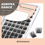 JBextension DIY Cluster Lashes 72 Clusters Lashes NO GLUE Included【Aurora Dance-Lash】