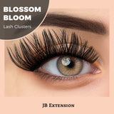 JBextension DIY Cluster Lashes 72 Clusters Lashes NO GLUE Included【Blossom Bloom-Lash】