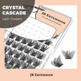 JBextension DIY Cluster Lashes 72 Clusters Lashes NO GLUE Included【Crystal Cascade-Lash】