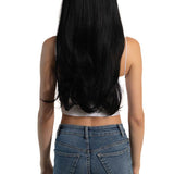 JBEXTENSION 26 Inches Black Long Curly Frontlace Wig DEVIN