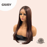 JBEXTENSION 26 Inches Straight Brown Frontlace Wig GIUSY