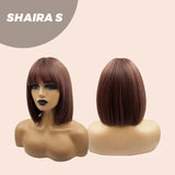 [PRE-ORDER]  JBEXTENSION 12 Inches Bob Cut Mix Dark Pink Straight Short Wig SHAIRA S