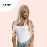 JBEXTENSION 24 Inches Body Wave Blonde Wig With Bangs Shatush Color JADY