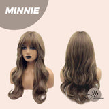 JBEXTENSION 22 Inches Brown Curly Wig With Bangs MINNIE