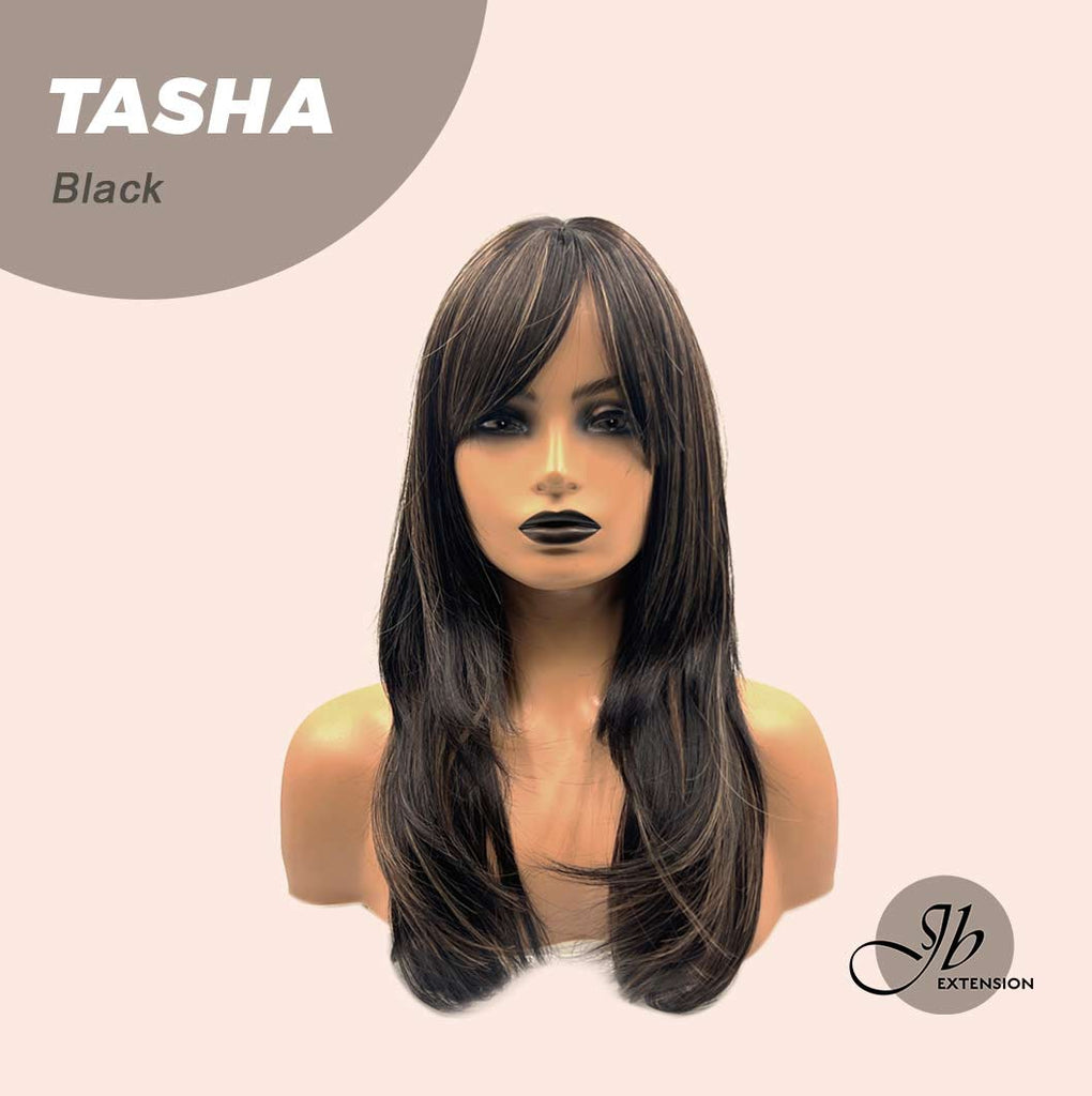 JBEXTENSION 24 INCHES WOLF CUT WOMEN BLACK WIG WITH LONG BANGS TASHA B