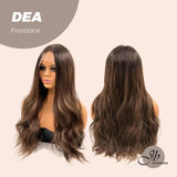 JBEXTENSION 26 Inches Ombre Brown Curly Frontlace Wig DEA