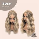 JBEXTENSION 25 Inches Body Wave Mix Blonde Frontlace Wig SUSY