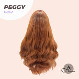 JBEXTENSION 23 Inches Copper Curly Wig Without Bangs PEGGY LONG