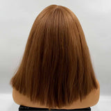 JBEXTENSION 16 Inches Straight Hair With Bangs Copper Colour Wig AURORA