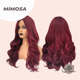 JBEXTENSION 22 Inches Medium Long Curly Red Wig MIMOSA