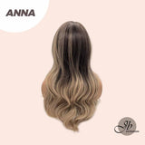 JBEXTENSION 24 Inches Meches Blonde Curly Ombre Wavy Wig ANNA