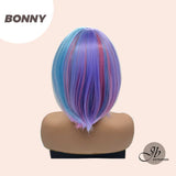 JBEXTENSION 10 Inches Bob Cut Multicolor Rainbow Fashion Wig BONNY