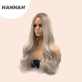 JBEXTENSION 26 Inches Long Curly Shatush Ice Blonde Wig Without Bangs HANNAH