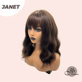 JBEXTENSION 14 Inches Short Body Wave Natural Brown Wig JANET