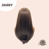 JBEXTENSION 22 Inch Nature Straight Brown Hair Synthetic Wig With Bangs JASSY