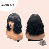 JBEXTENSION 14 Inches Body Wave Short Black Wig JUDITH