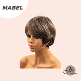 JBEXTENSION 8 Inches Pixie Cut Mix Blonde Highlight Wig MABEL
