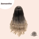 JBEXTENSION 26 Inches Body Wave Shatush Blonde Wig With Bangs SAMANTHA