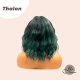 JBEXTENSION 14 Inches Short Green Body Wave Wig THALON