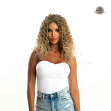 JBEXTENSION 20 inches Extra Curly Ombrè Blonde Frontlace Wig With Baby Hair STEFANIA
