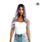 JBEXTENSION 24 Inch Curly Purple Shatush Woman Wig BELLA