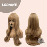 JBEXTENSION 24 Inches Blonde Curly Wig With Bangs LORAINE