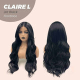 JBEXTENSION 26 Inches Body Wave Jet Black Pre-Cut Frontlace Wig CLAIRE L BLACK