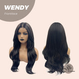 JBEXTENSION 25 Inches Curly Dark Brown Pre-Cut Frontlace Wig WENDY