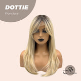 JBEXTENSION 22 Inches Dark Root Blonde Straight Frontlace Wig DOTTIE