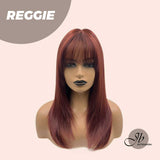 JBEXTENSION 20 Inches Red Fashion Women Wig With Bangs REGGIE