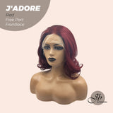 JBEXTENSION 10 Inches Red Curly Lace Front Wig.Pre Plucked 6*14 HD Transparent Lace Frontal Handmade Futura Fiber Swiss Lace Synthetic Fiber Wig JADOR RED