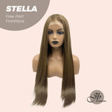 JBEXTENSION 30 Inches Light Brown Extra Long Straight Lace Front Wig.Pre Plucked 6*14 HD Transparent Lace Frontal Wig STELLA