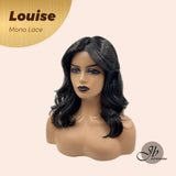 [PRE-ORDER] JBEXTENSION LOUISE Partial Monofilament Wig 16 Inches Jet Black Curly Mono Lace Wig