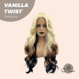 JBEXTENSION 25 Inches Body Wave Light Blonde On The Top Mix Color Pre-Cut Frontlace Wig VANILLA TWIST