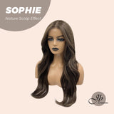 JBEXTENSION 24 Inches 5X5 Frontlace Extra Natural Scalp Effect With Soft Cap Wig Cold Brown Curly Wig SOPHIE SILK TOP