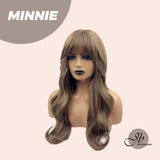JBEXTENSION 22 Inches Brown Curly Wig With Bangs MINNIE