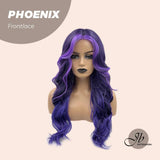 HOT OF SEASON- 24 Inches Mix Purple Body Wave Pre-Cut Frontlace Wig PHOENIX