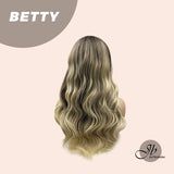 JBEXTENSION 22 Inches Body Wave Blonde Color Wig With Bangs BETTY