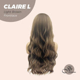 JBEXTENSION 26 Inches Light Brown Body Wave Pre-Cut Frontlace Wig CLAIRE L LIGHT BROWN