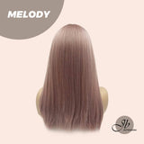 JBEXTENSION 20 Inches Straight Pink Wig With Bangs MELODY