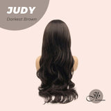 JBEXTENSION 26 Inches Long Curly Darkest Brown Color Wig JUDY DARKEST BROWN