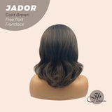 JBEXTENSION 10 Inches Cold Brown Curly Lace Front Wig.Pre Plucked 6*14 HD Transparent Lace Frontal Handmade Futura Fiber Swiss Lace Synthetic Fiber Wig JADOR BROWN