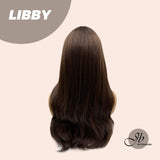 JBEXTENSION 24 Inches Light Brown Curly Wig With Full Bangs LIBBY