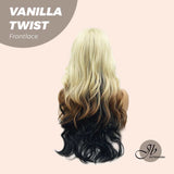 JBEXTENSION 25 Inches Body Wave Light Blonde On The Top Mix Color Pre-Cut Frontlace Wig VANILLA TWIST