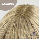 JBEXTENSION 26 Inches Dark Root Light Blonde Curly Women Wig With Bangs SABRINA